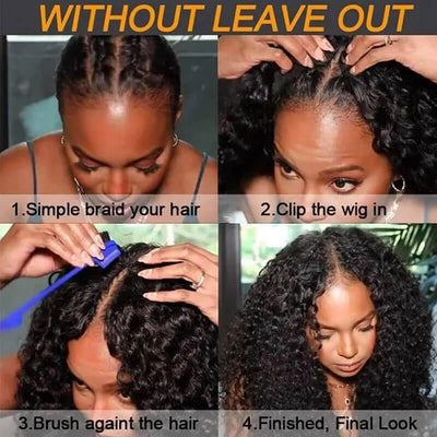 Beginner Friendly V Part Body Wave Wig No Leave Out Super Natural Human Hair Wig